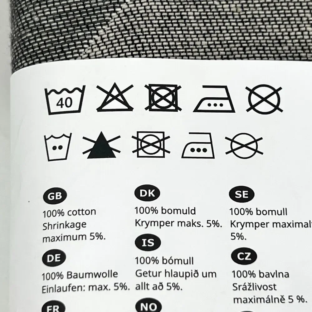 Ikea SVARTHO 20” square pillow case cover. Set of 2